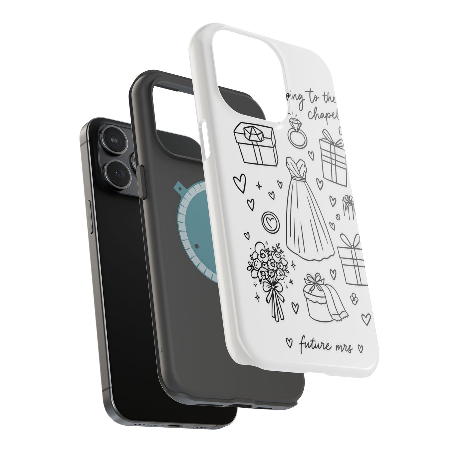 Bachelorette Phone Case — 'Going to the Chapel' Doodle Design (Future Mrs.)