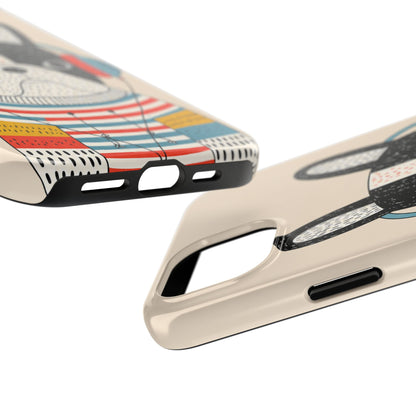 Music Dog Phone Case for iPhone and Samsung Galaxy, Cute Headphones Dog Protective Case