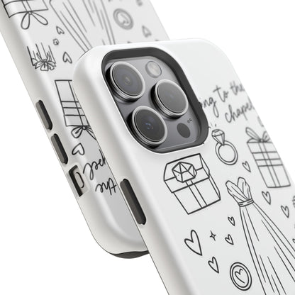Bachelorette Phone Case — 'Going to the Chapel' Doodle Design (Future Mrs.)