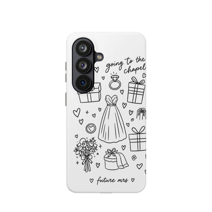 Bachelorette Phone Case — 'Going to the Chapel' Doodle Design (Future Mrs.)