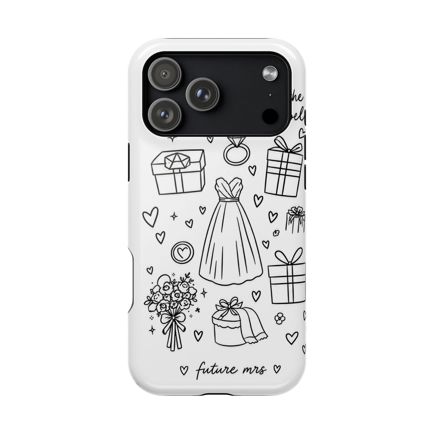 Bachelorette Phone Case — 'Going to the Chapel' Doodle Design (Future Mrs.)