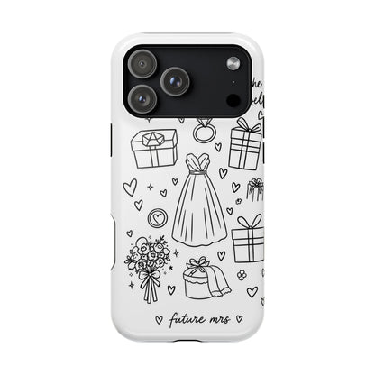 Bachelorette Phone Case — 'Going to the Chapel' Doodle Design (Future Mrs.)