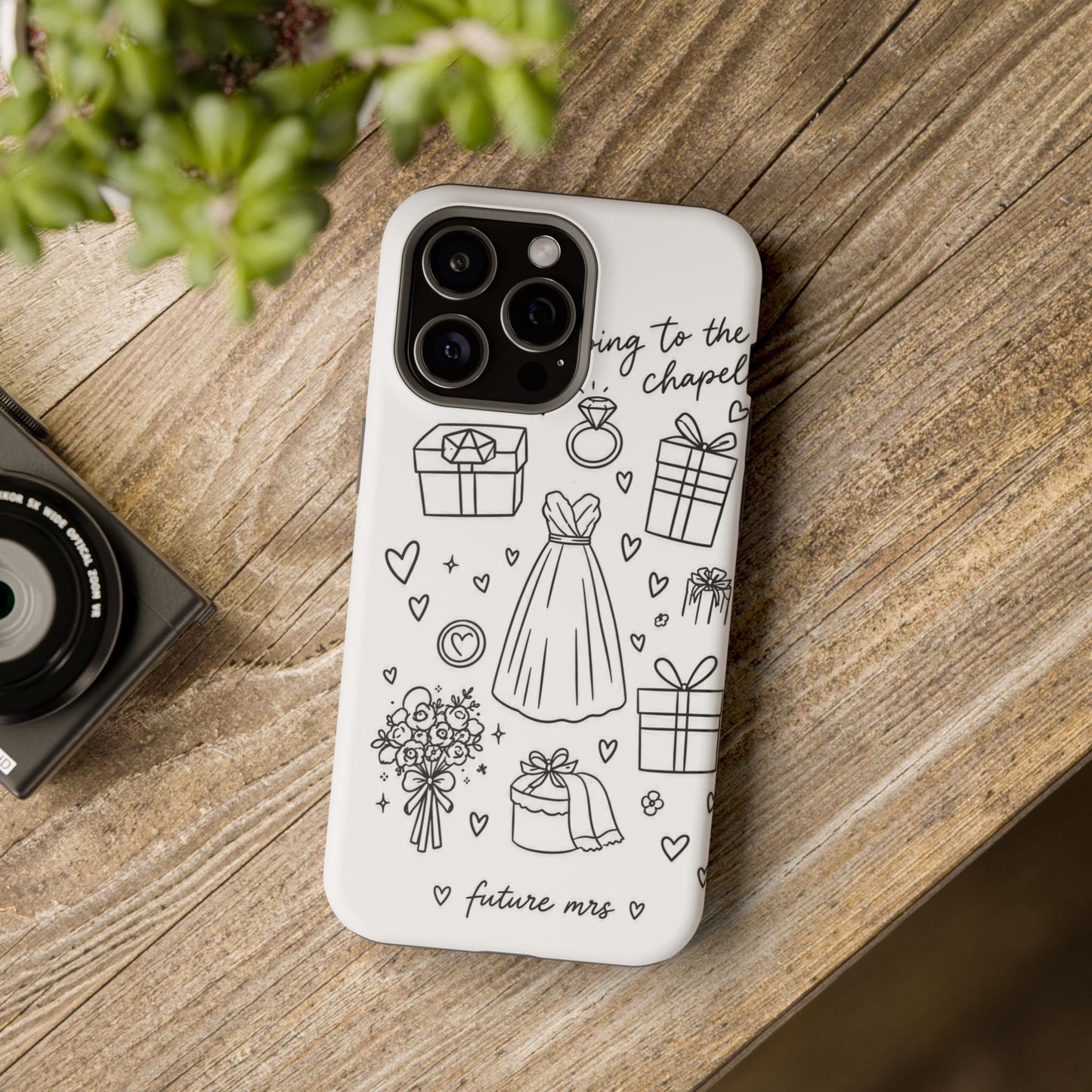 Bachelorette Phone Case — 'Going to the Chapel' Doodle Design (Future Mrs.)
