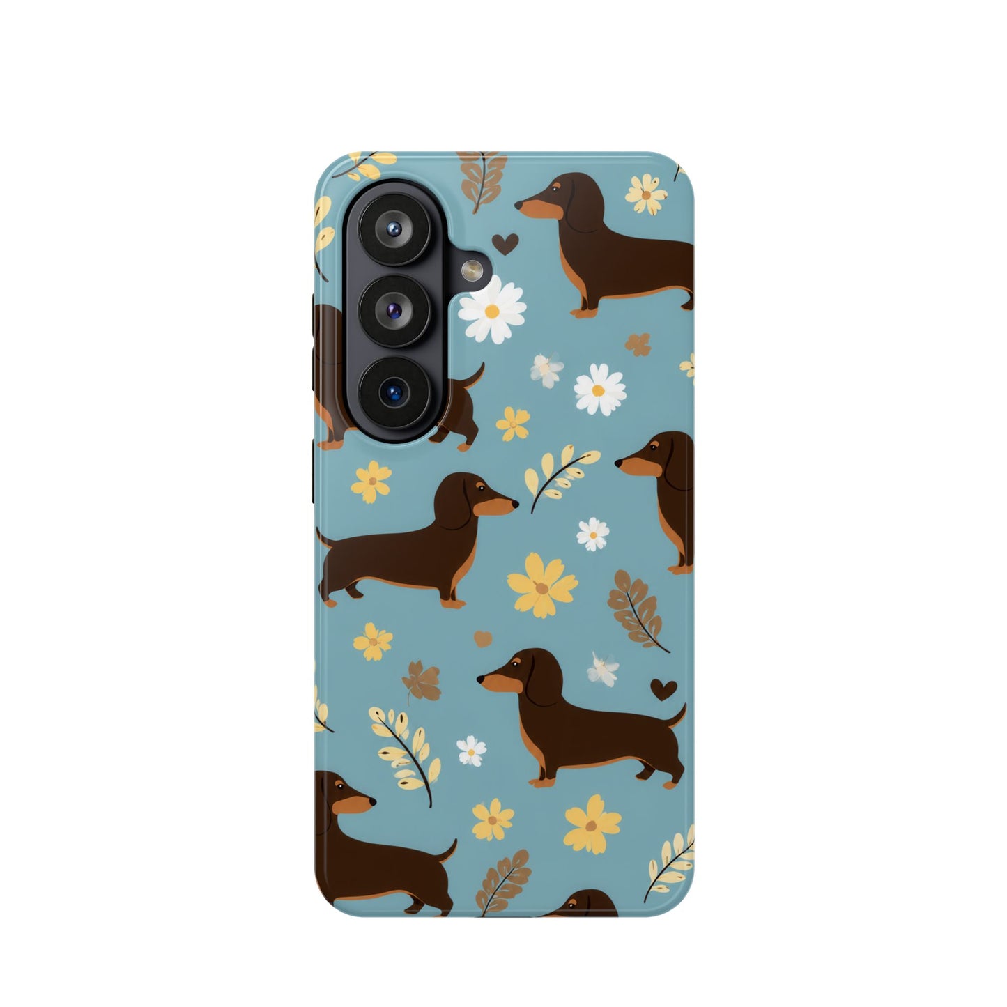 Dachshund Floral Magnetic Phone Case — Impact-Resistant