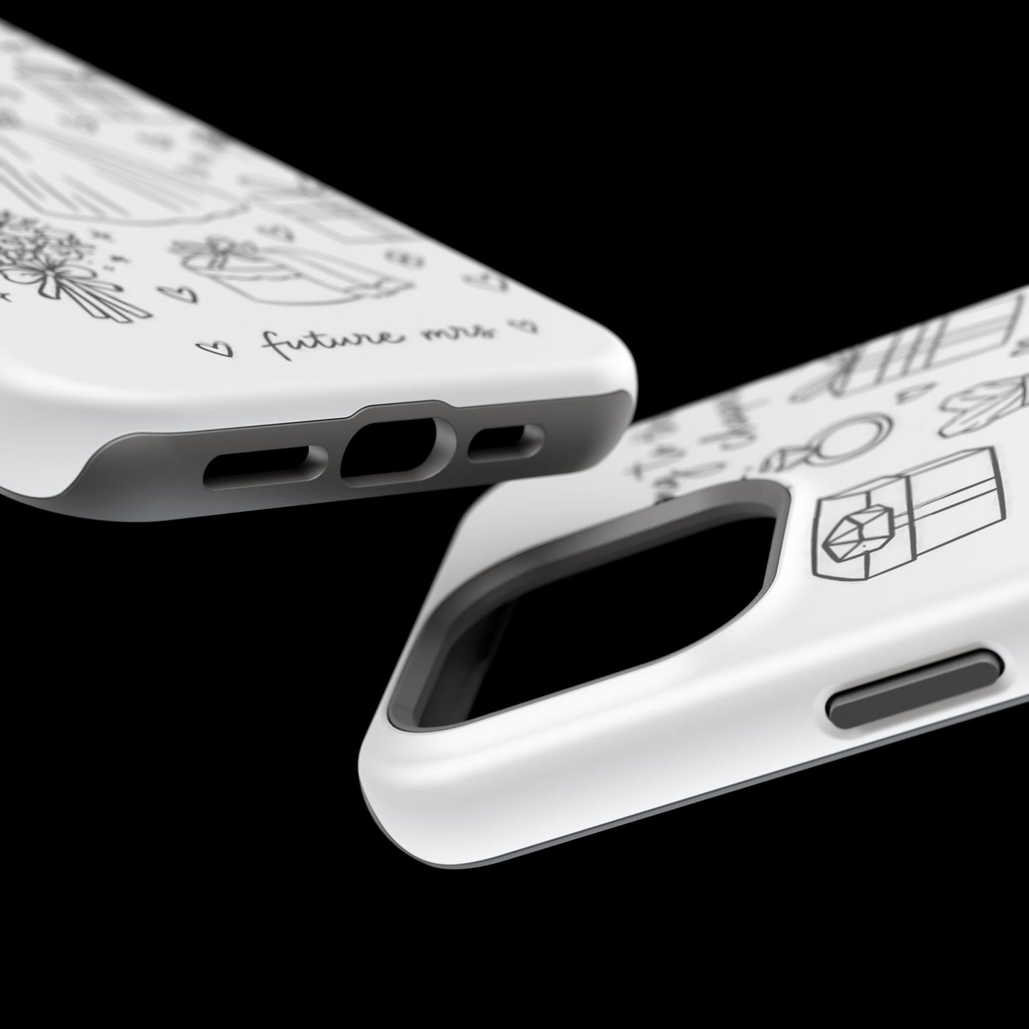 Bachelorette Phone Case — 'Going to the Chapel' Doodle Design (Future Mrs.)