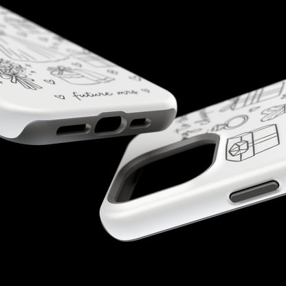 Bachelorette Phone Case — 'Going to the Chapel' Doodle Design (Future Mrs.)