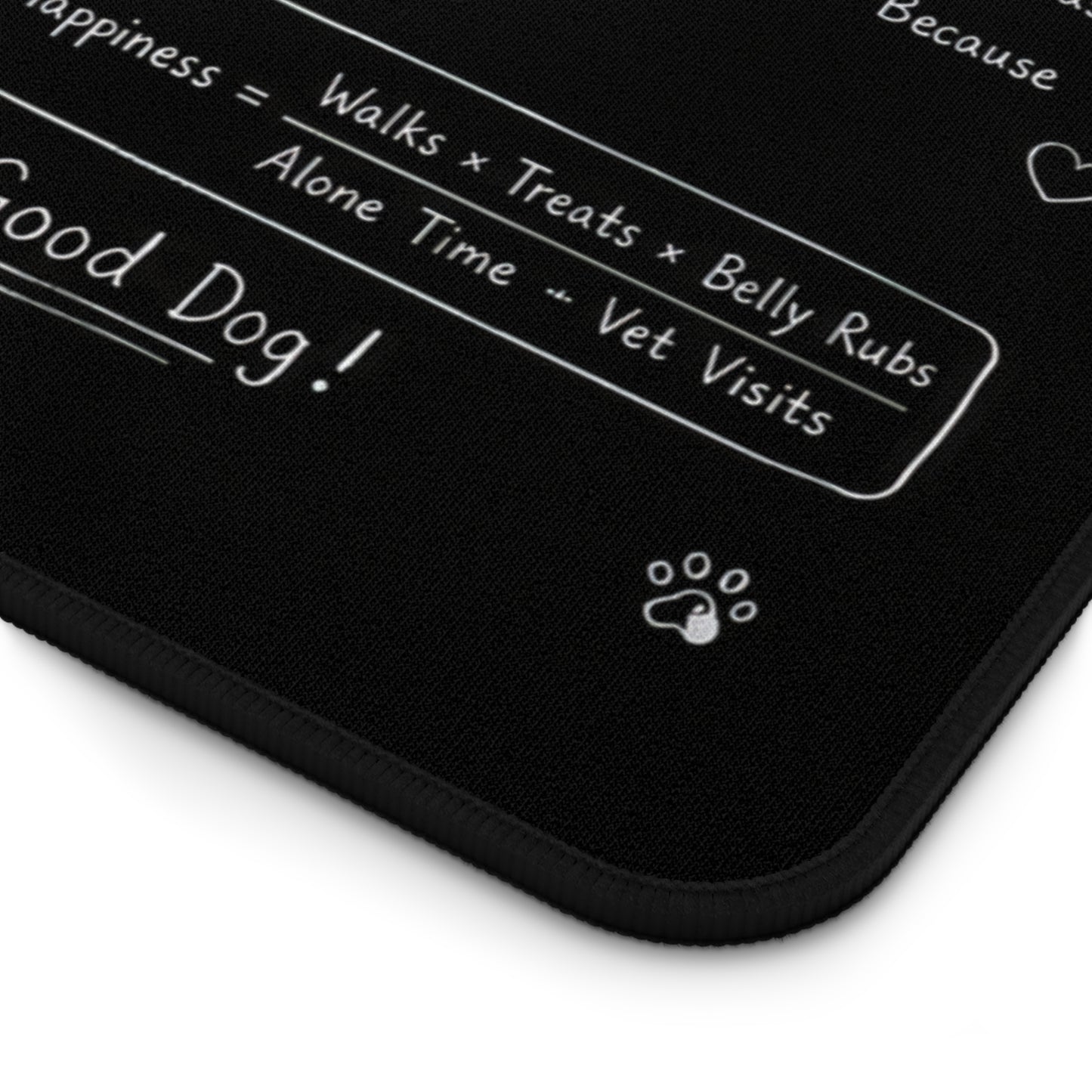 Math Dog Desk Mat, Funny Chalkboard Dog Math Desk Pad, Classroom Science Mouse Pad for Teacher Gift
