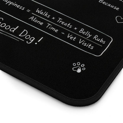 Math Dog Desk Mat, Funny Chalkboard Dog Math Desk Pad, Classroom Science Mouse Pad for Teacher Gift