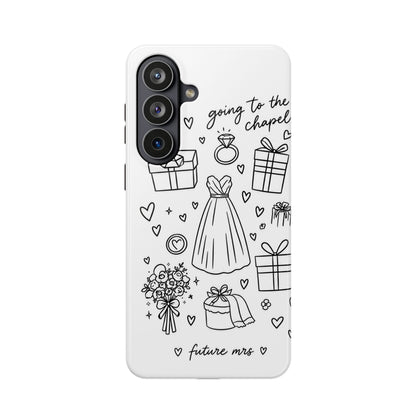 Bachelorette Phone Case — 'Going to the Chapel' Doodle Design (Future Mrs.)