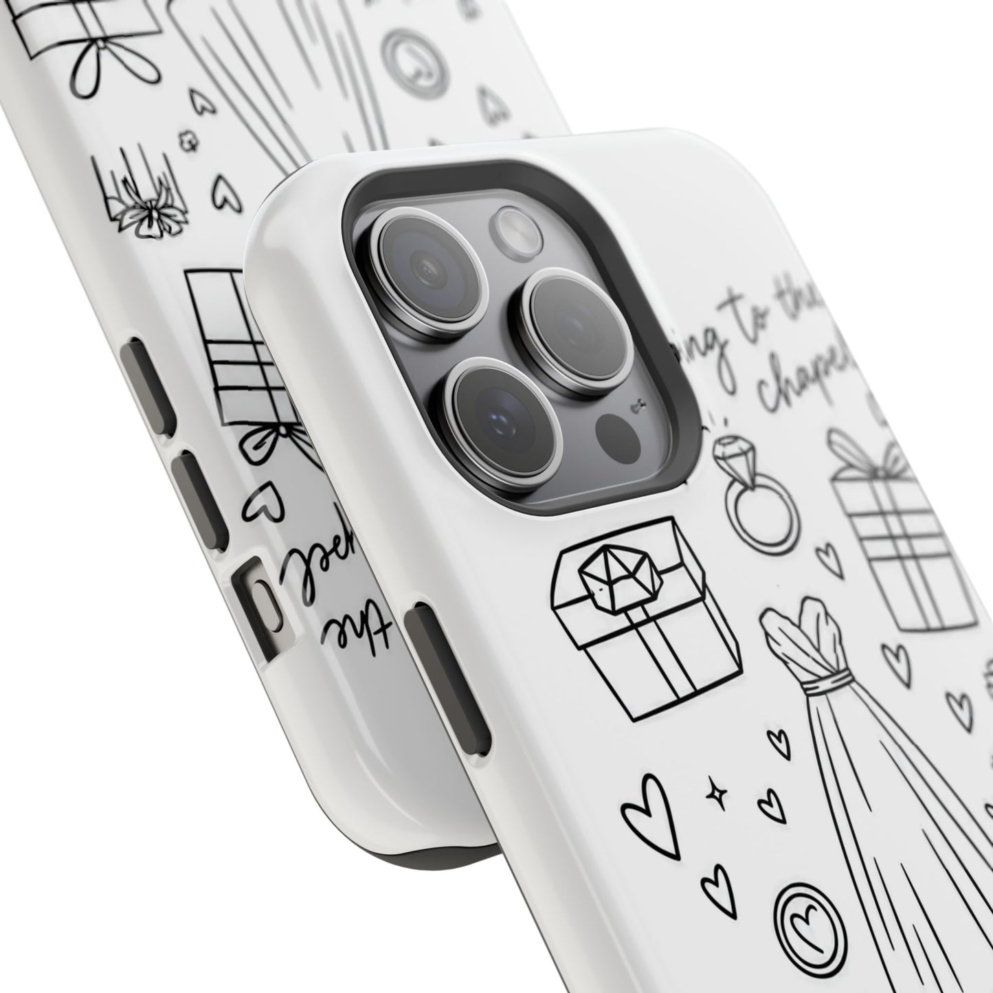 Bachelorette Phone Case — 'Going to the Chapel' Doodle Design (Future Mrs.)