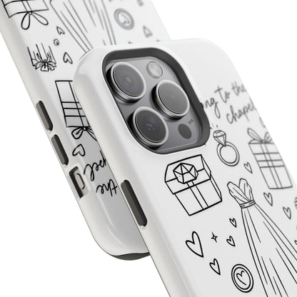Bachelorette Phone Case — 'Going to the Chapel' Doodle Design (Future Mrs.)