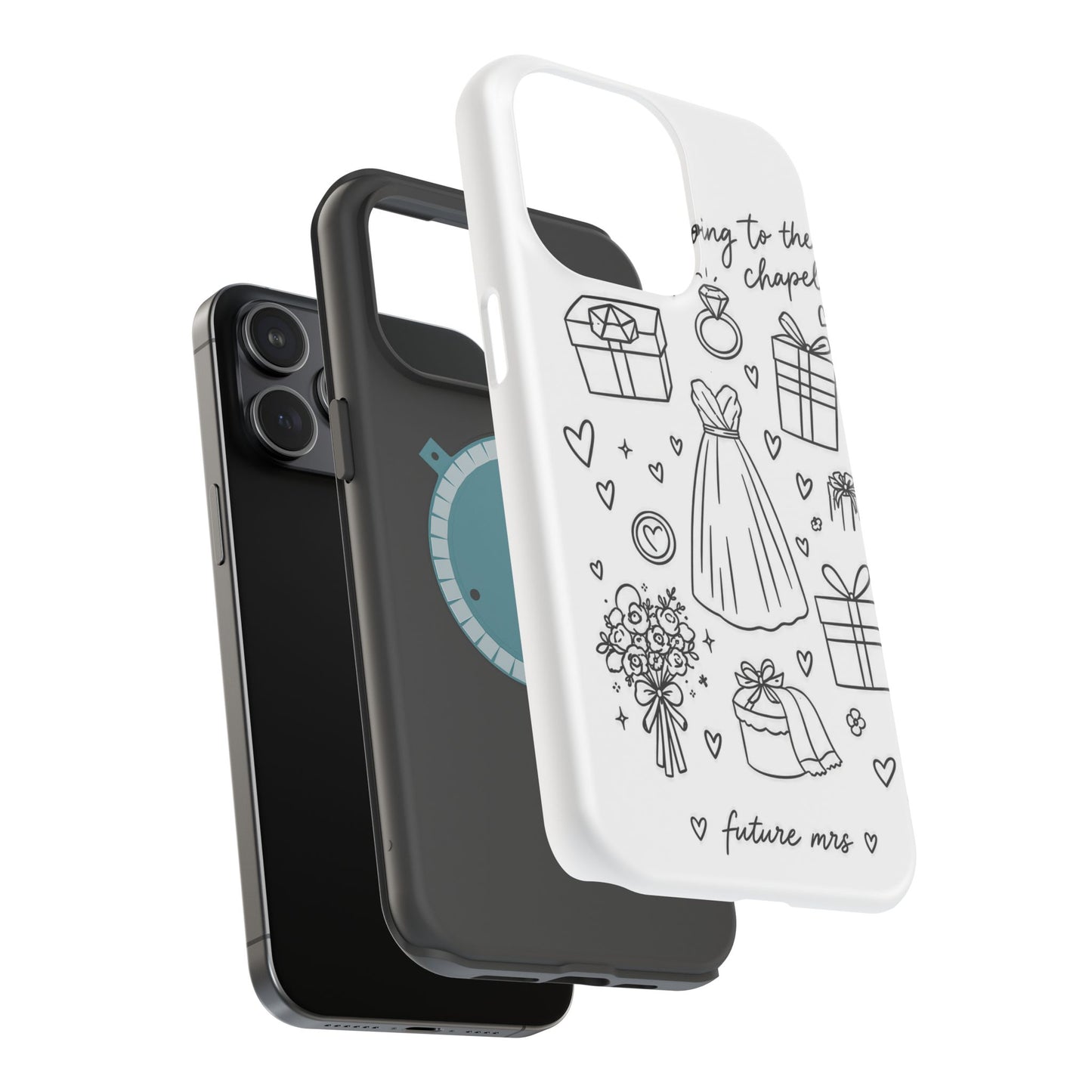 Bachelorette Phone Case — 'Going to the Chapel' Doodle Design (Future Mrs.)