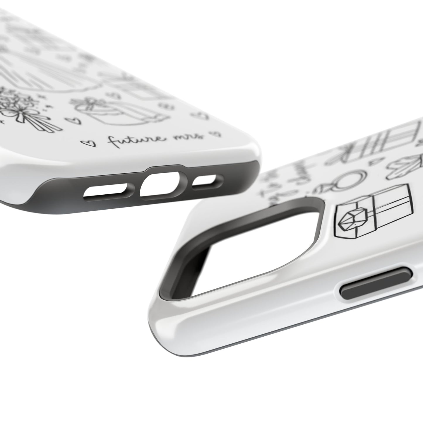 Bachelorette Phone Case — 'Going to the Chapel' Doodle Design (Future Mrs.)
